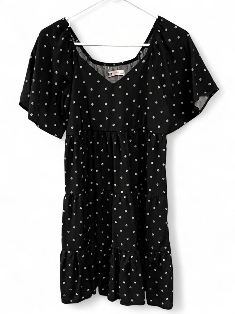 SO Black & White Floral Dress Size Small